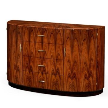 A contemporary rosewood side cabinet. 156cms wide x 46cms deep x 96cms high. £4,280