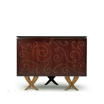 A contemporary side cabinet with black stone top. 103cms wide x 50cms deep x 83cms high. £3,480